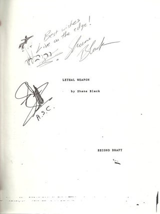 Item #10130 Lethal Weapon (Signed Shooting Script). Shane BLACK