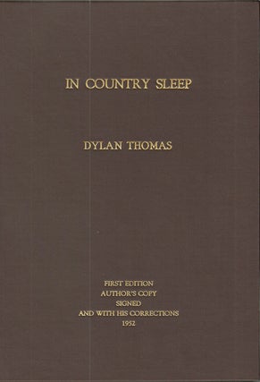 Item #10215 In Country Sleep. Dylan THOMAS