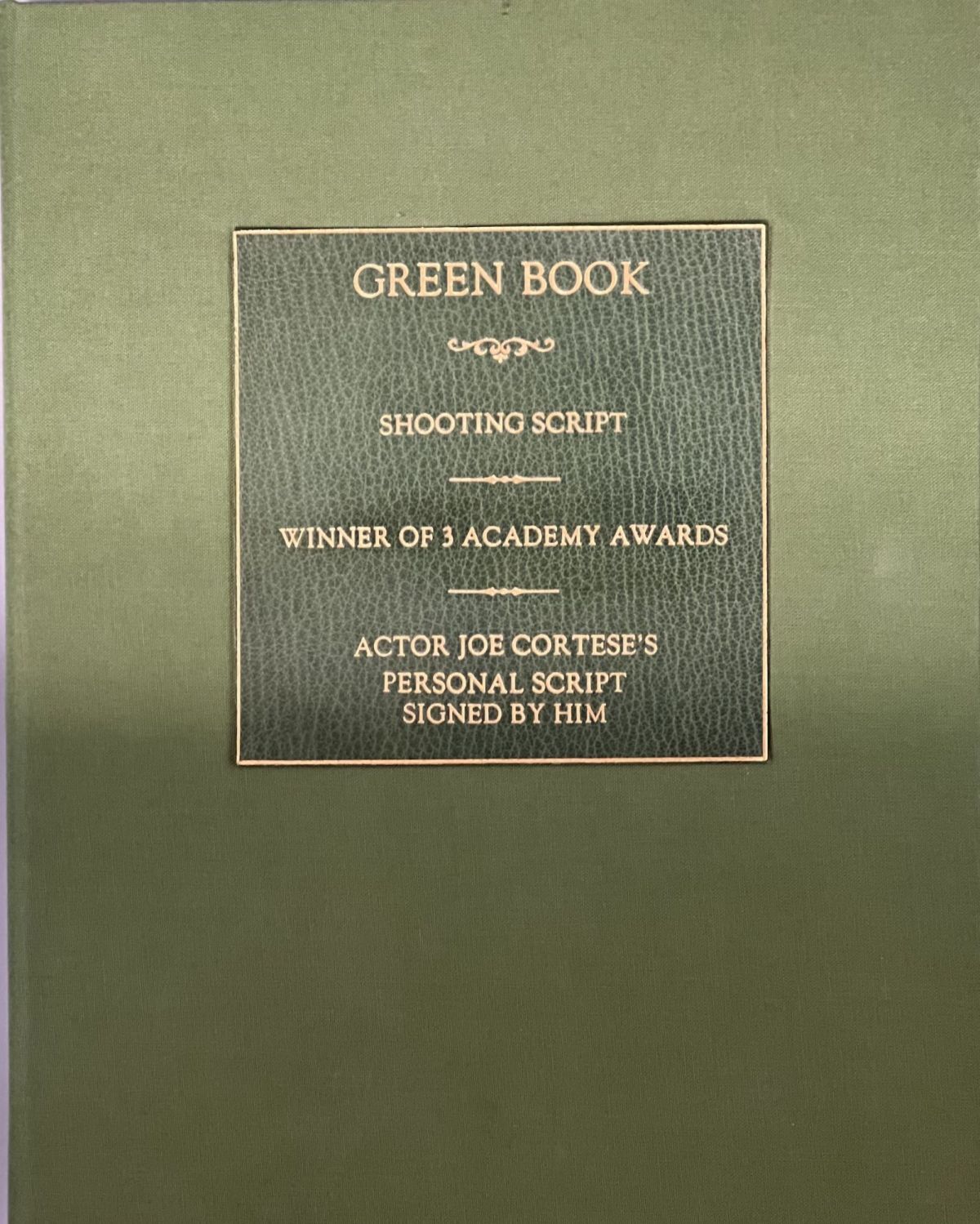 Cript Book GREEN BOOK | Nick VALLELONGA, Peter FARRELLY, Brian CURRIE | Original ...