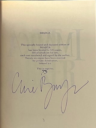 Item #10426 IMAJICA. Clive BARKER