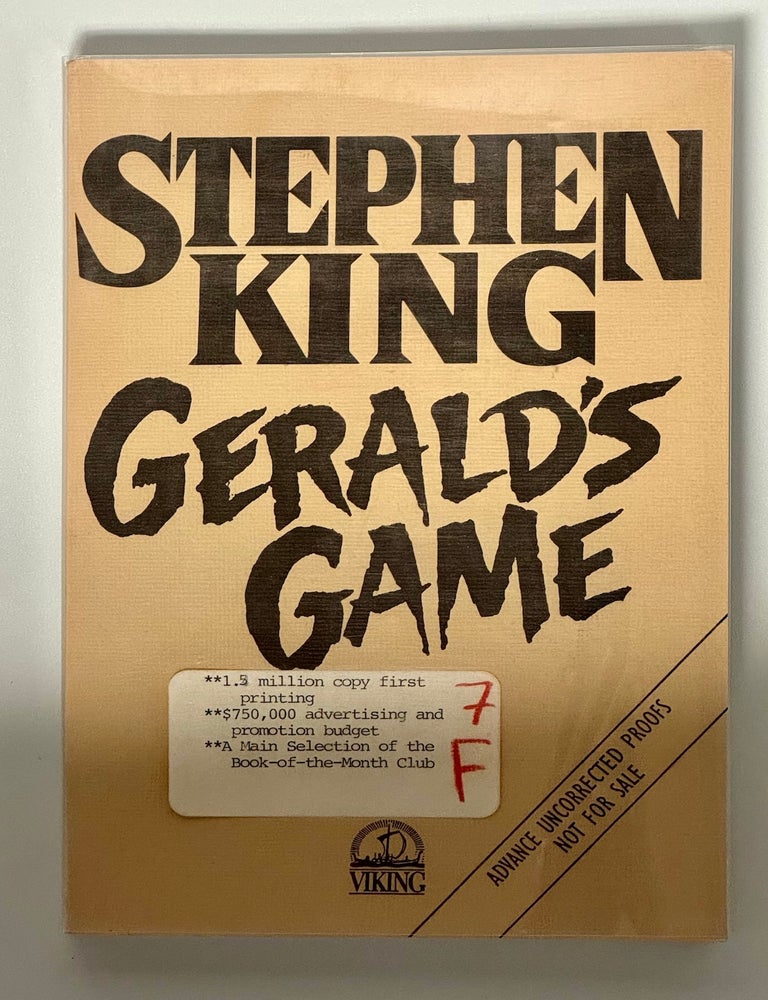 Item #10603 GERALD'S GAME. Stephen KING.